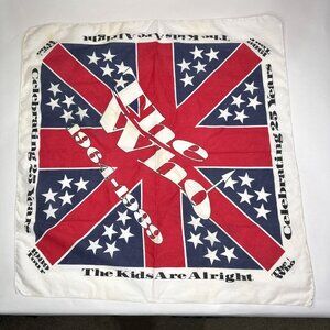 The Who 1989 Tour Bandanna Head Scarf 25 Years 1964-1989 The Kids Are Alright